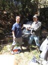 Biologists Antonio and Jay investigate a potentially impassible falls on a Rolling Dam Brook, a tributary to the Kennebec River.